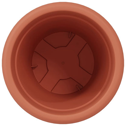 Round Flower Pot 24 pcs Brick Red Ø 26 x 21.5 cm Plastic