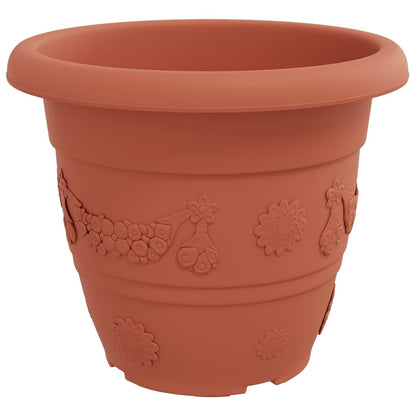 Round Flower Pot 24 pcs Brick Red Ø 39 x 32 cm Plastic
