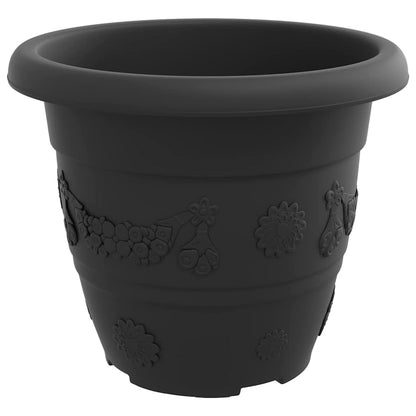 Round Flower Pot 24 pcs Black Ø 26 x 21.5 cm Plastic