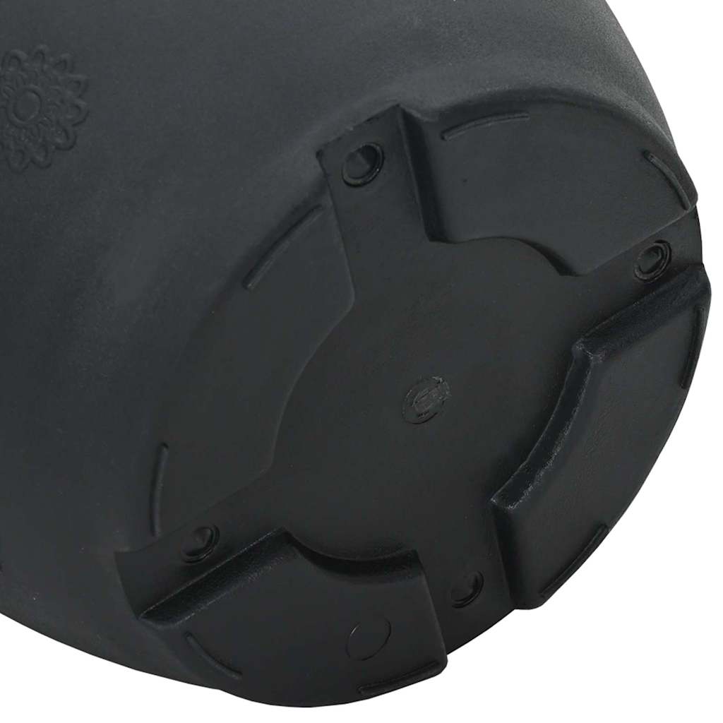 Round Flower Pot 24 pcs Black Ø 30 x 25 cm Plastic