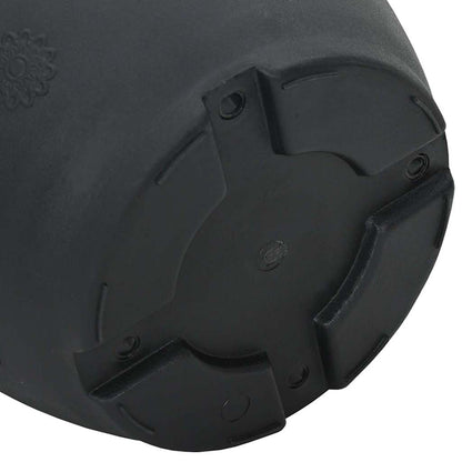 Round Flower Pot 24 pcs Black Ø 30 x 25 cm Plastic