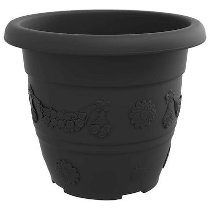 Round Flower Pot 24 pcs Black Ø 30 x 25 cm Plastic