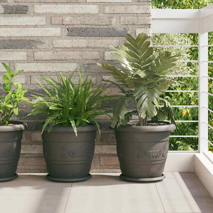 Round Flower Pot 24 pcs Black Ø 34 x 28 cm Plastic