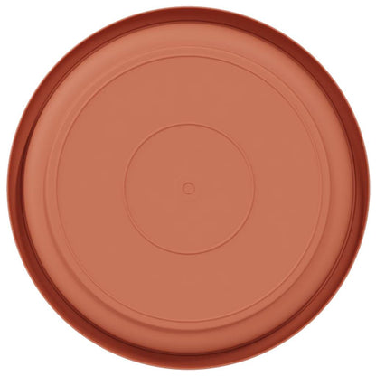 Round Flower Tray 6 pcs Brick Red Ø 17.5 x 2 cm Plastic