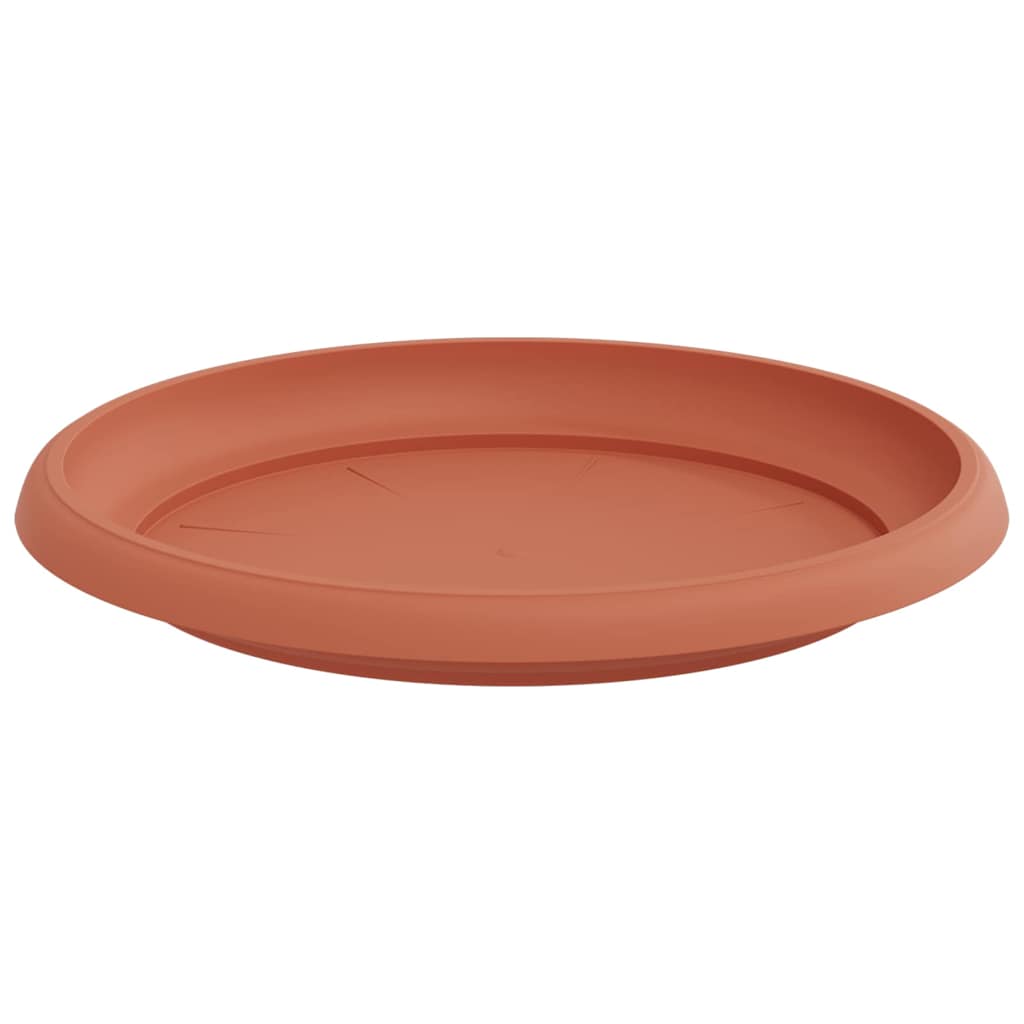 Round Flower Tray 6 pcs Brick Red Ø 21.5 x 2.5 cm Plastic