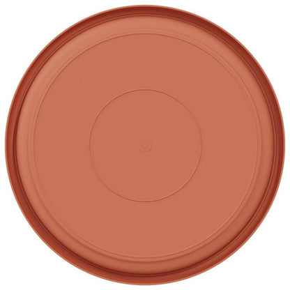 Round Flower Tray 6 pcs Brick Red Ø 27 x 2.5 cm Plastic