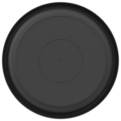 Round Flower Tray 6 pcs Black Ø 23.5 x 2.5 cm Plastic