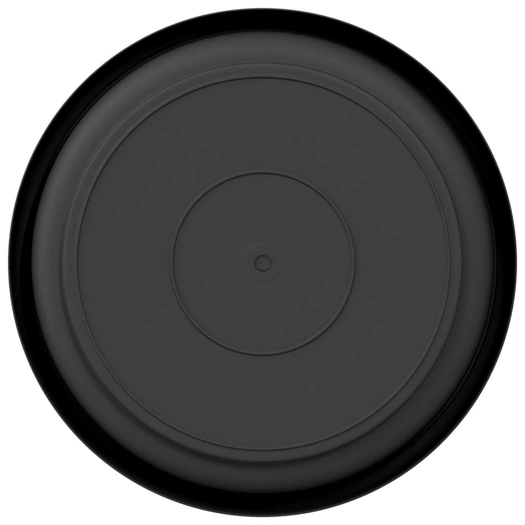 Round Flower Tray 24 pcs Black Ø 14 x 2 cm Plastic