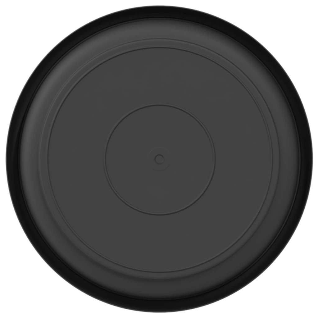 Round Flower Tray 24 pcs Black Ø 17.5 x 2 cm Plastic