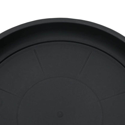 Round Flower Tray 24 pcs Black Ø 21.5 x 2.5 cm Plastic