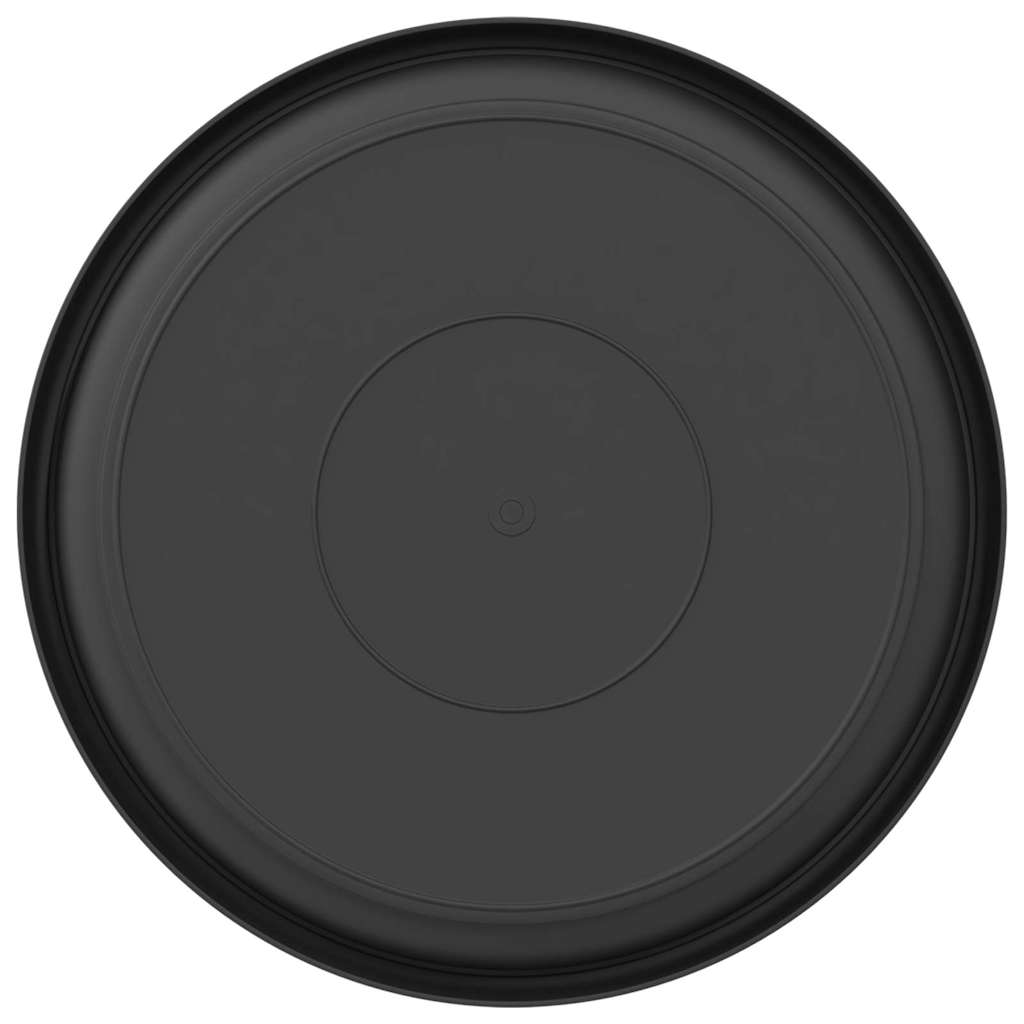 Round Flower Tray 24 pcs Black Ø 27 x 2.5 cm Plastic