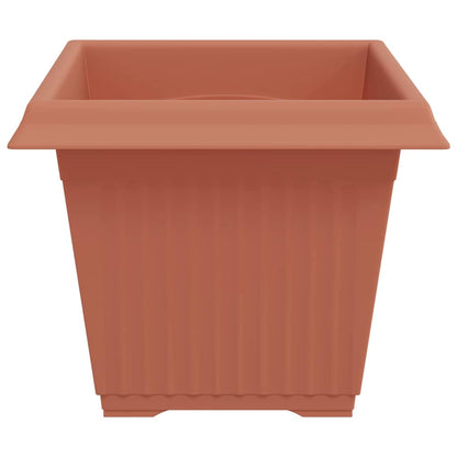 Square Flower Pot 6 pcs Brick Red 28.5 x 28.5 x 22 cm Plastic