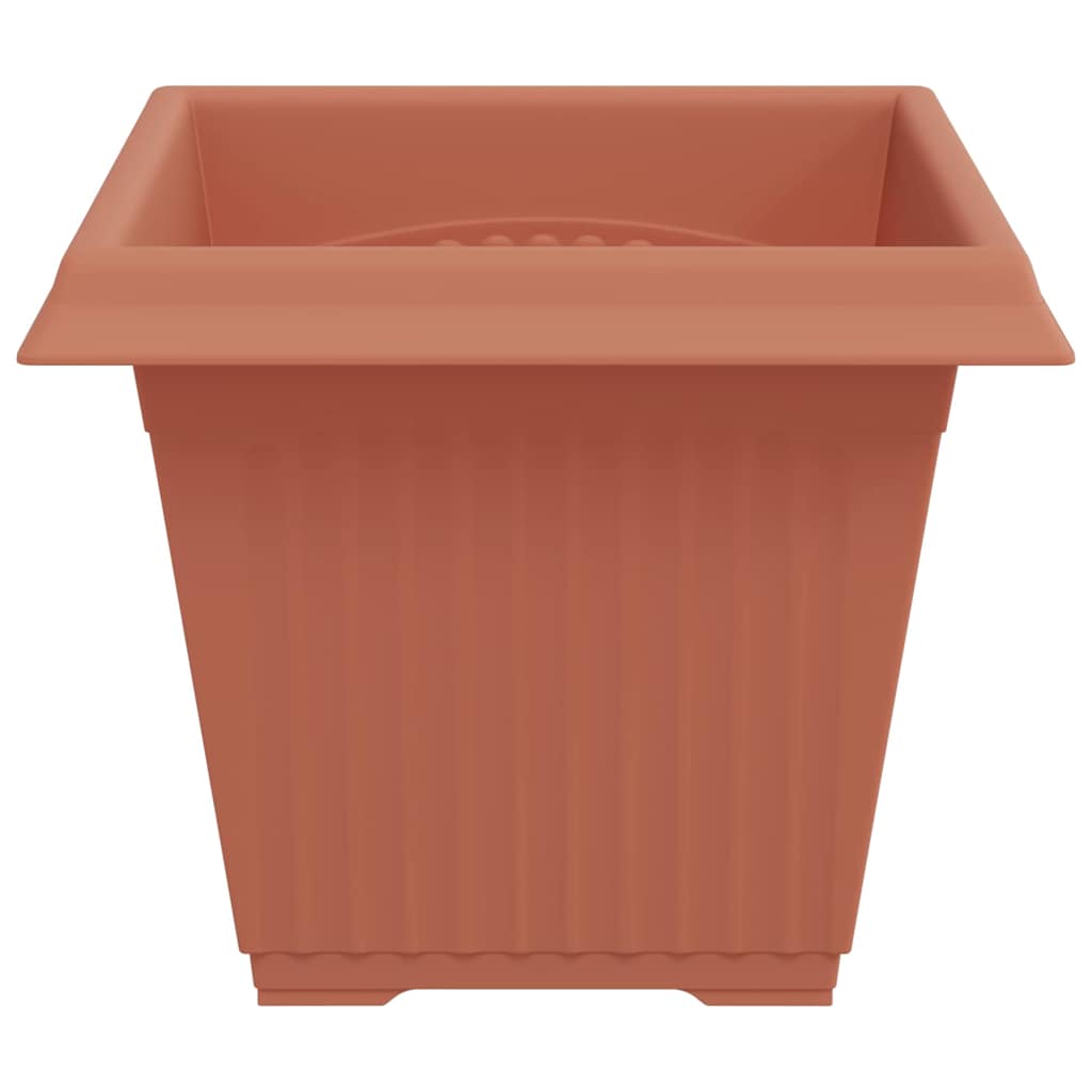 Square Flower Pot 6 pcs Brick Red 38 x 38 x 30 cm Plastic