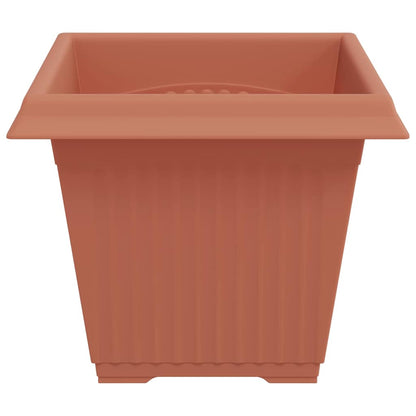 Square Flower Pot 6 pcs Brick Red 38 x 38 x 30 cm Plastic