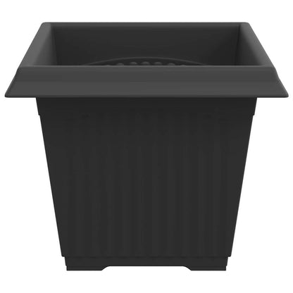 Square Flower Pot 6 pcs Black 33 x 33 x 26 cm Plastic