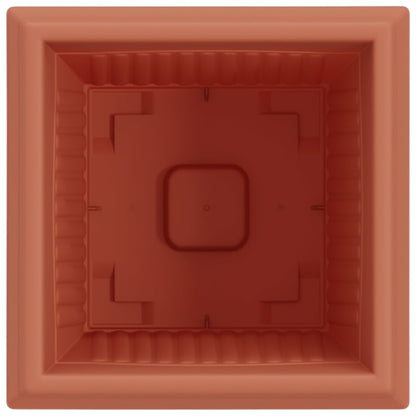 Square Flower Pot 24 pcs Brick Red 20 x 20 x 16 cm Plastic