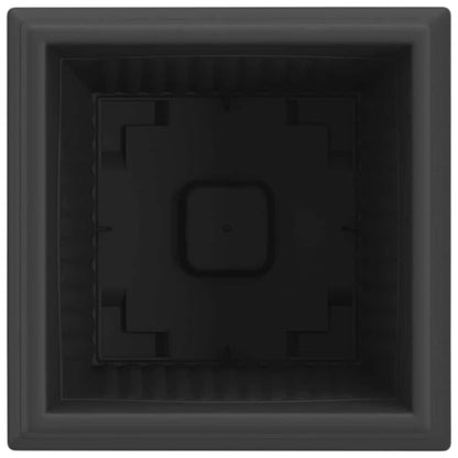 Square Flower Pot 24 pcs Black 20 x 20 x 16 cm Plastic