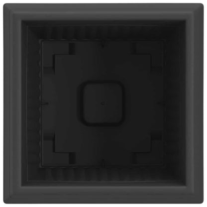 Square Flower Pot 24 pcs Black 23 x 23 x 17.5 cm Plastic