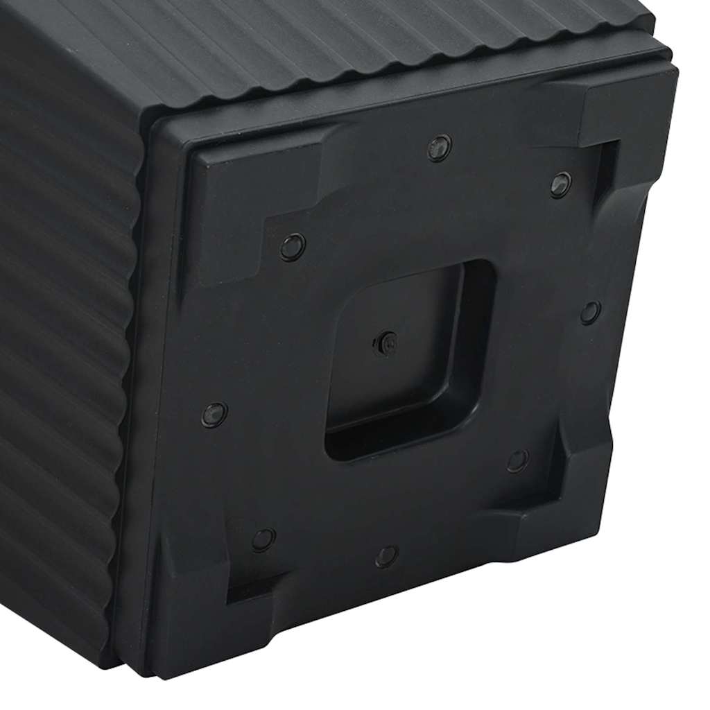 Square Flower Pot 24 pcs Black 33 x 33 x 26 cm Plastic