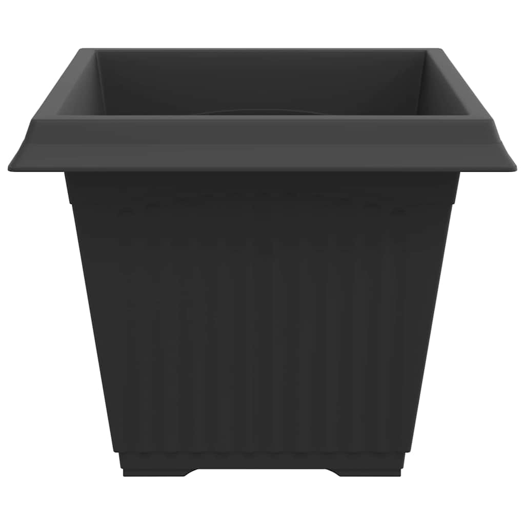 Square Flower Pot 24 pcs Black 43 x 43 x 33.5 cm Plastic