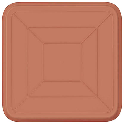 Square Flower Tray 6 pcs Brick Red 15 x 15 x 2 cm Plastic