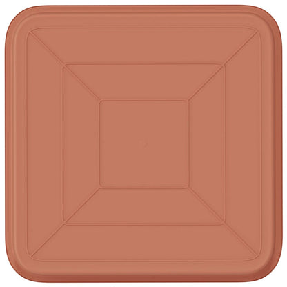 Square Flower Tray 6 pcs Brick Red 21 x 21 x 2 cm Plastic