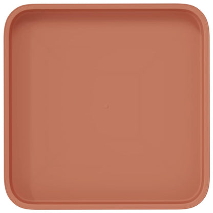 Square Flower Tray 6 pcs Brick Red 21 x 21 x 2 cm Plastic
