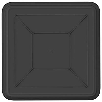 Square Flower Tray 6 pcs Black 18 x 18 x 2 cm Plastic
