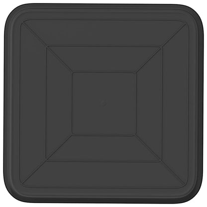 Square Flower Tray 6 pcs Black 32 x 32 x 2.5 cm Plastic