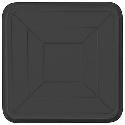 Square Flower Tray 6 pcs Black 36 x 36 x 2.5 cm Plastic