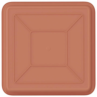Square Flower Tray 24 pcs Brick Red 18 x 18 x 2 cm Plastic