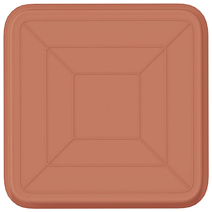 Square Flower Tray 24 pcs Brick Red 25.5 x 25.5 x 2.5 cm