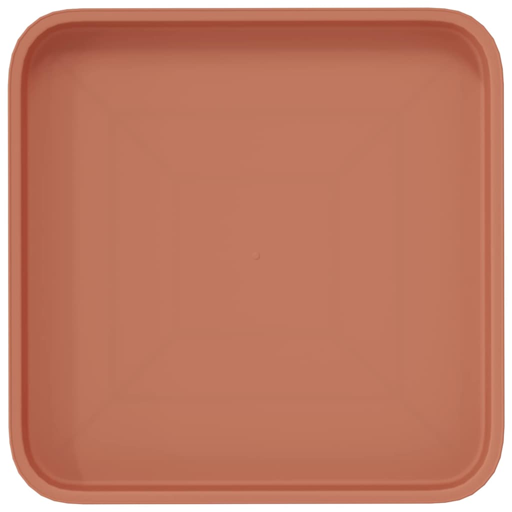 Square Flower Tray 24 pcs Brick Red 25.5 x 25.5 x 2.5 cm