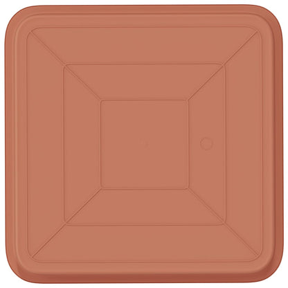 Square Flower Tray 24 pcs Brick Red 36 x 36 x 2.5 cm Plastic