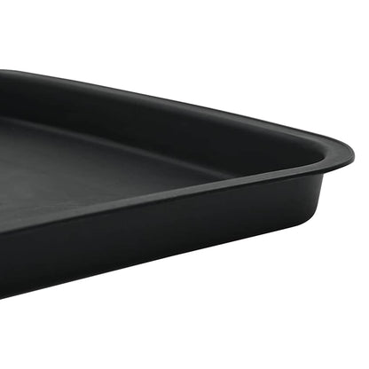 Square Flower Tray 24 pcs Black 15 x 15 x 2 cm Plastic