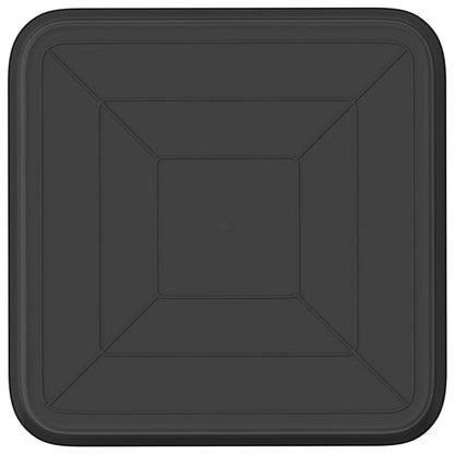 Square Flower Tray 24 pcs Black 15 x 15 x 2 cm Plastic