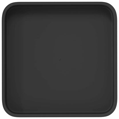 Square Flower Tray 24 pcs Black 15 x 15 x 2 cm Plastic