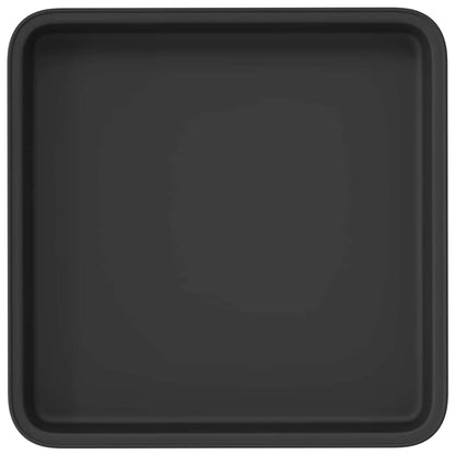 Square Flower Tray 24 pcs Black 18 x 18 x 2 cm Plastic