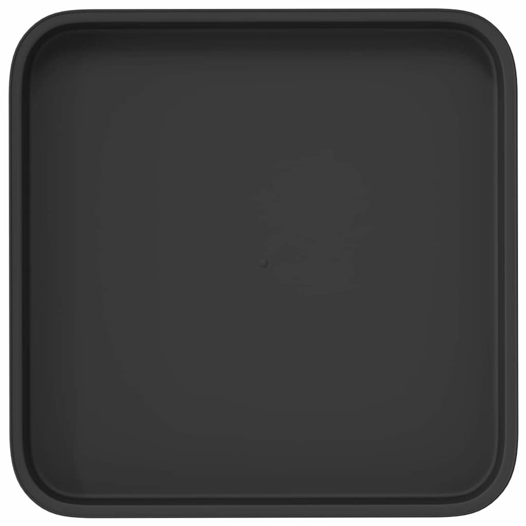 Square Flower Tray 24 pcs Black 21 x 21 x 2 cm Plastic