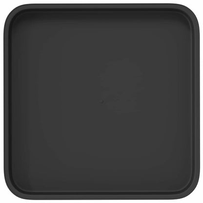 Square Flower Tray 24 pcs Black 21 x 21 x 2 cm Plastic