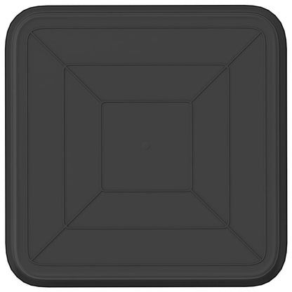 Square Flower Tray 24 pcs Black 25.5 x 25.5 x 2.5 cm Plastic