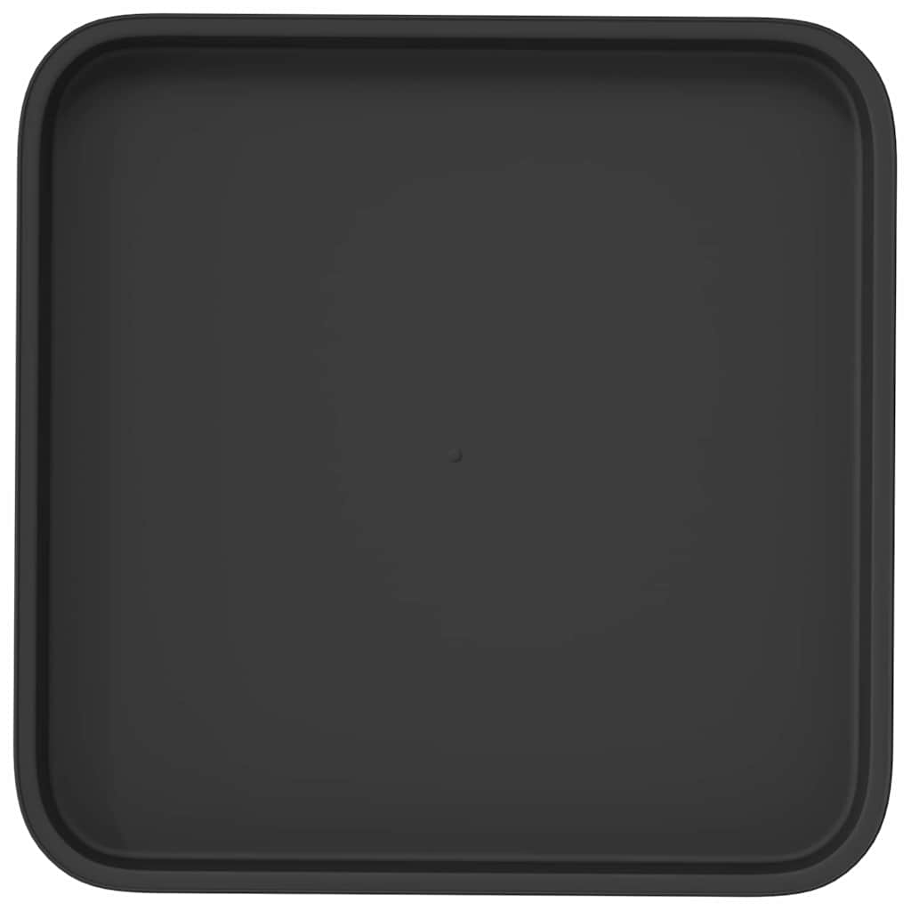 Square Flower Tray 24 pcs Black 32 x 32 x 2.5 cm Plastic