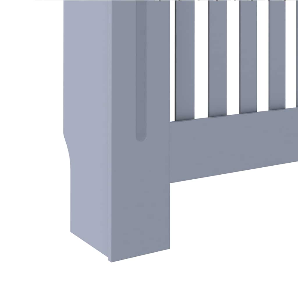 Radiator Cover 2 pcs Grey 112 x 19 x 81.5 cm Engineered Wood