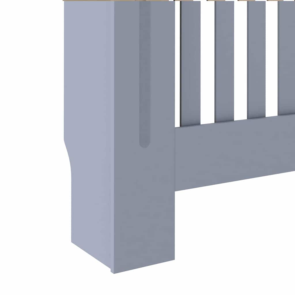 Radiator Cover 2 pcs Grey 172 x 19 x 81.5 cm Engineered Wood