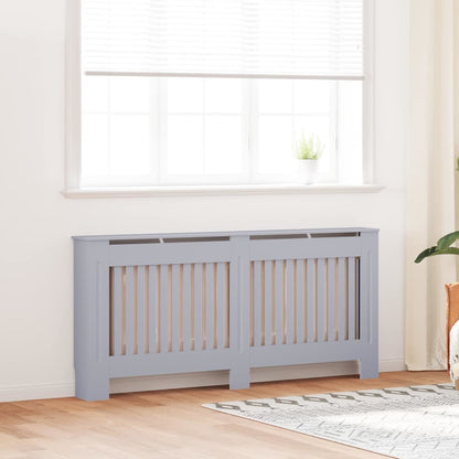 Radiator Cover 2 pcs Grey 172 x 19 x 81.5 cm Engineered Wood