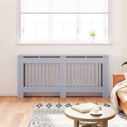 Radiator Cover 2 pcs Grey 172 x 19 x 81.5 cm Engineered Wood