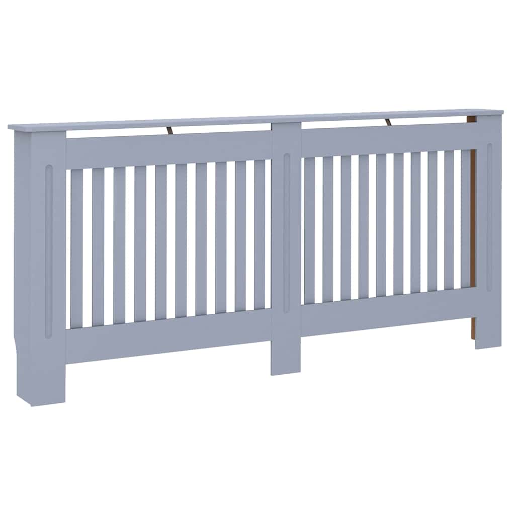 Radiator Cover 2 pcs Grey 172 x 19 x 81.5 cm Engineered Wood