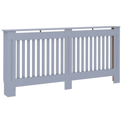 Radiator Cover 2 pcs Grey 172 x 19 x 81.5 cm Engineered Wood