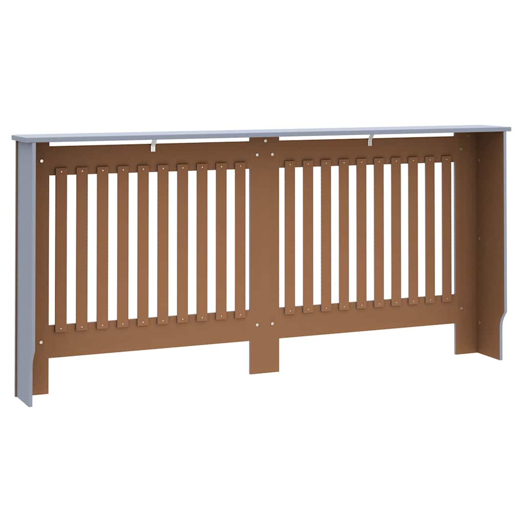 Radiator Cover 2 pcs Grey 172 x 19 x 81.5 cm Engineered Wood