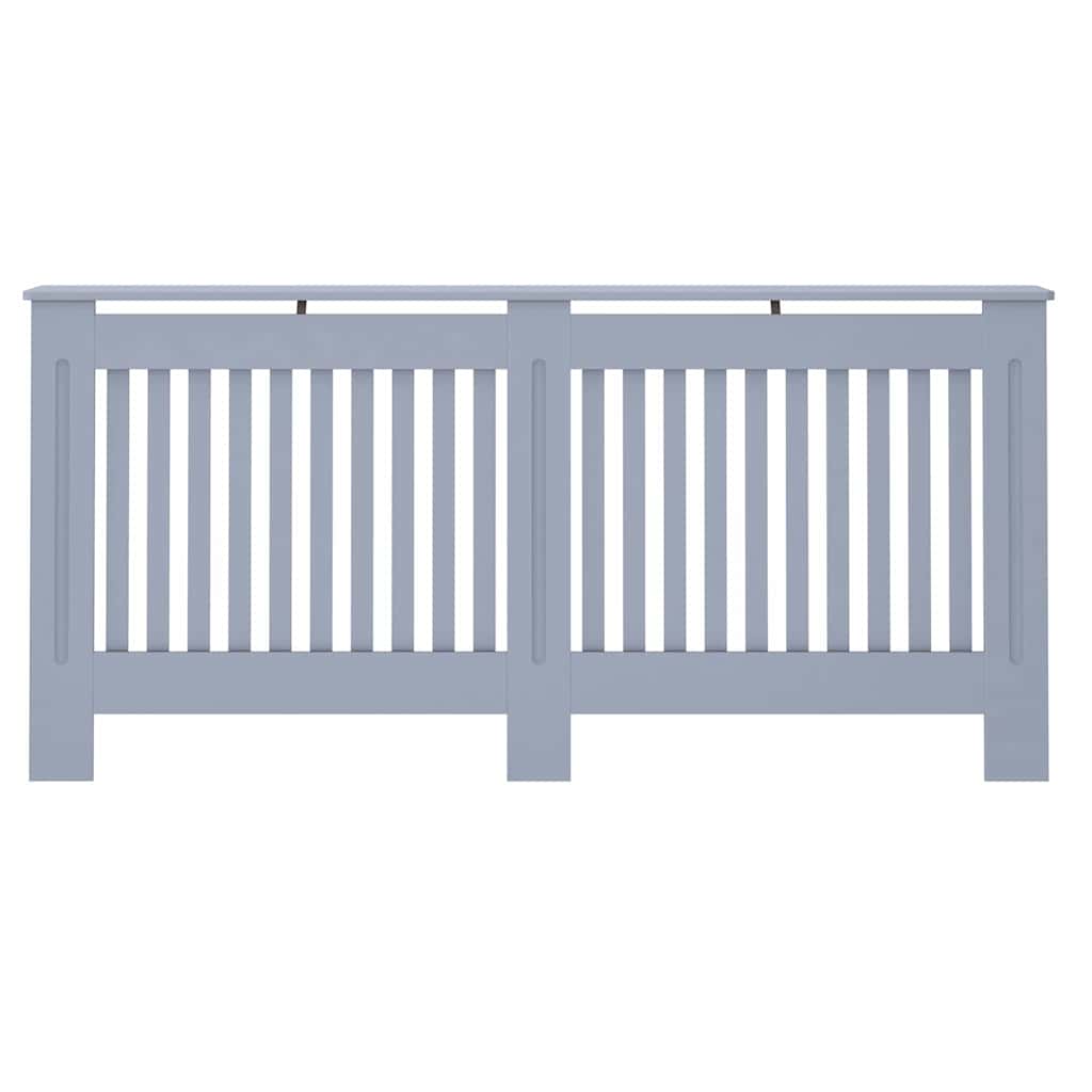 Radiator Cover 2 pcs Grey 172 x 19 x 81.5 cm Engineered Wood